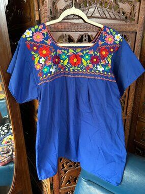 Embroidered Mexican Traditional Style Blouse